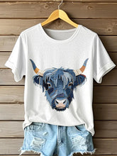 Damen-Jeans-Highland-Kuh-T-Shirt